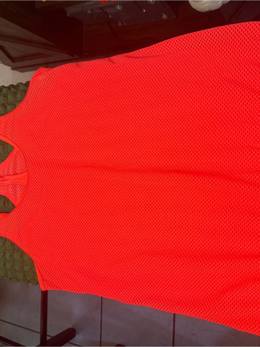MPG Bright Neon Orange Mesh Racerback Tank